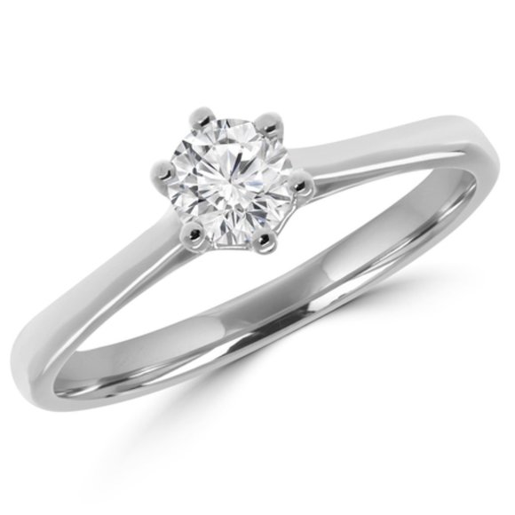 Jewelry - NWT Diamond Solitaire Ring - Simulated